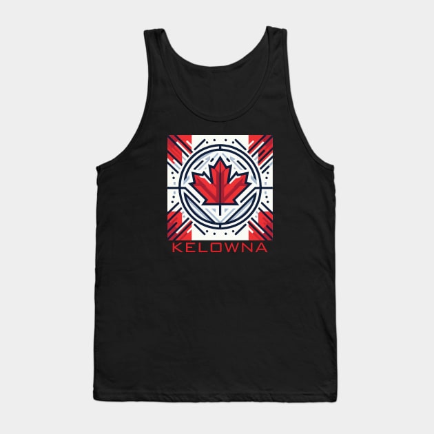 Kelowna BC Canada Flag Tank Top by Heartsake